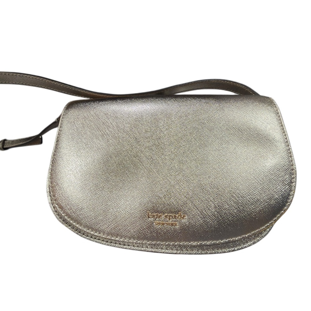 kate spade FLAP CROSSBODY REILEY METALLIC BLUSH Purse, NWOT